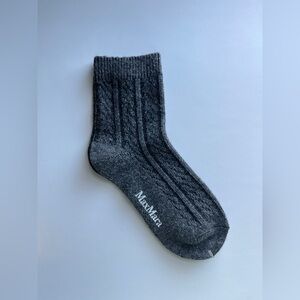MaxMara Dark Gray Women's Wool Socks